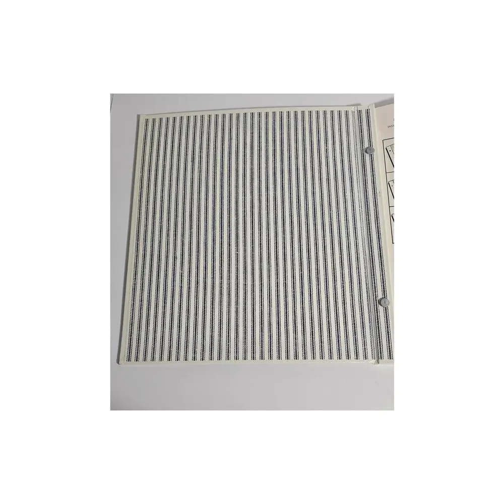 Vintage 1972 Hallmark Photo Album Mod Folk Art Ticking Stripe Quilt Stamp